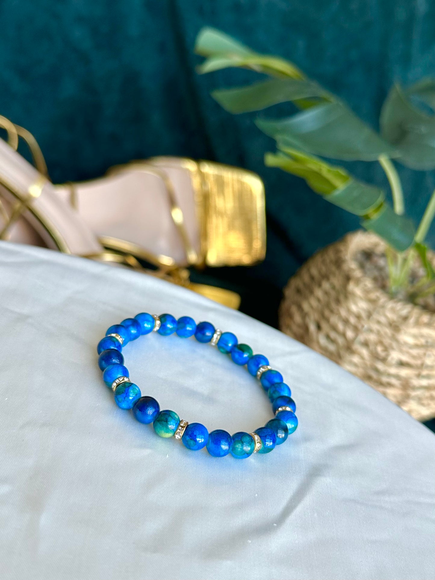 Dark Blue Marbled Bracelets