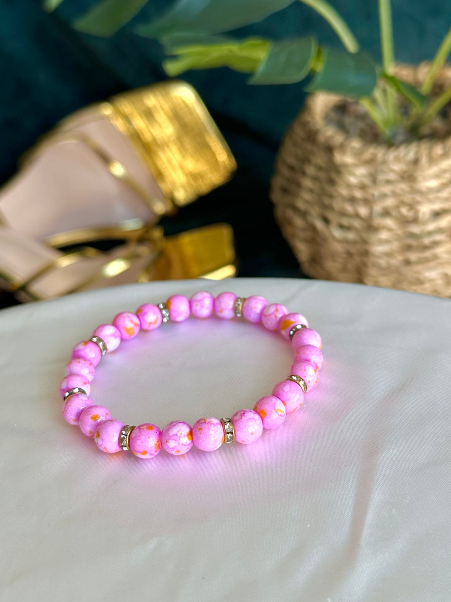Light Pink Marbled Bracelets