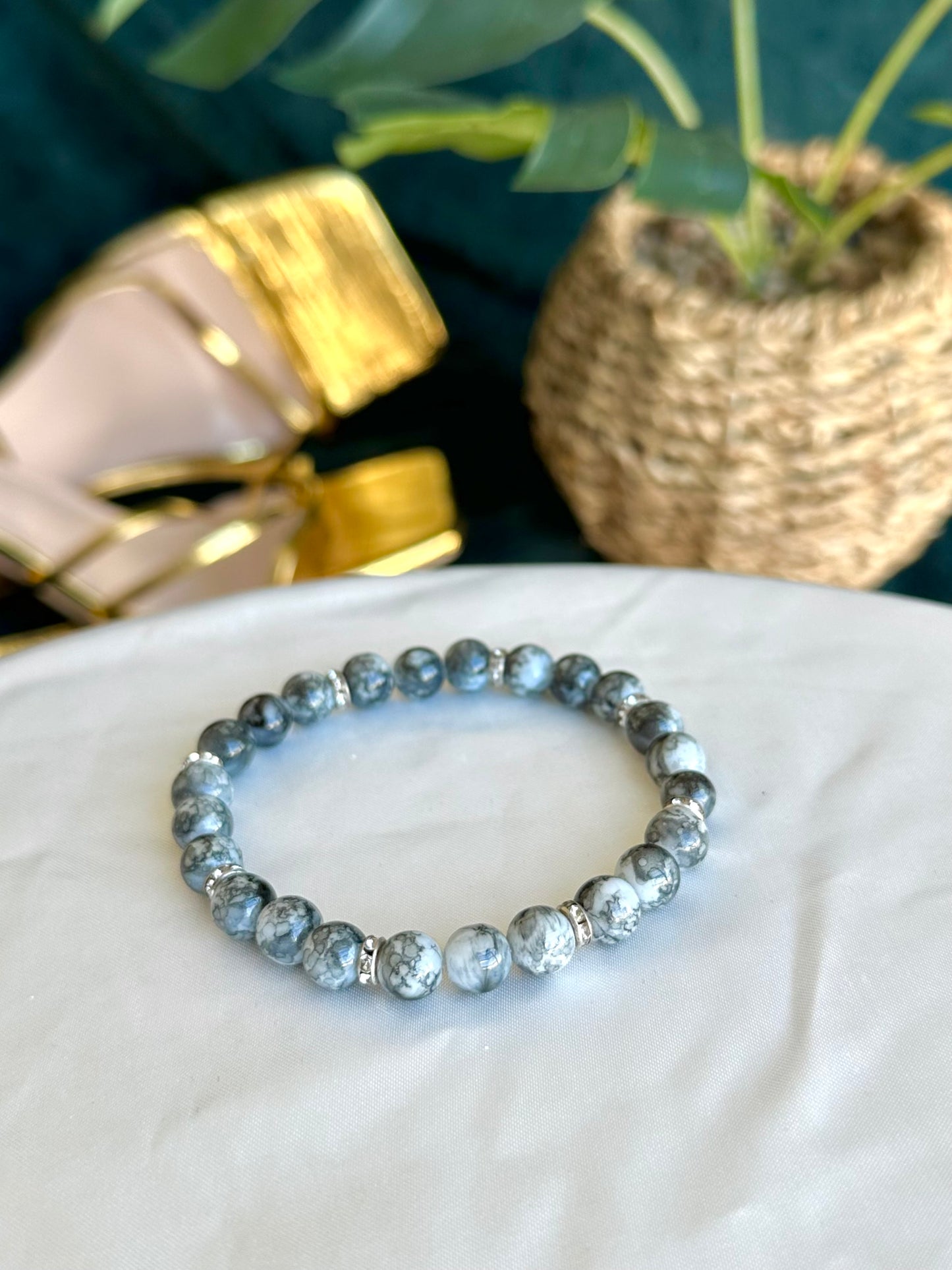 Grey Marbled Bracelets