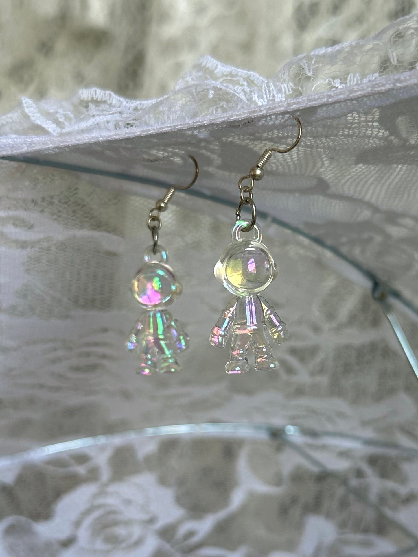 Iridescent Astronauts Earrings