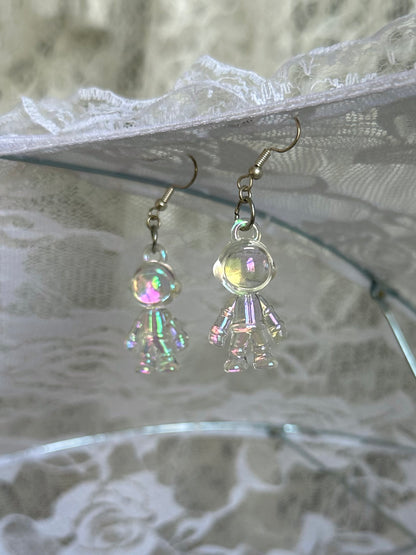 Iridescent Astronauts Earrings