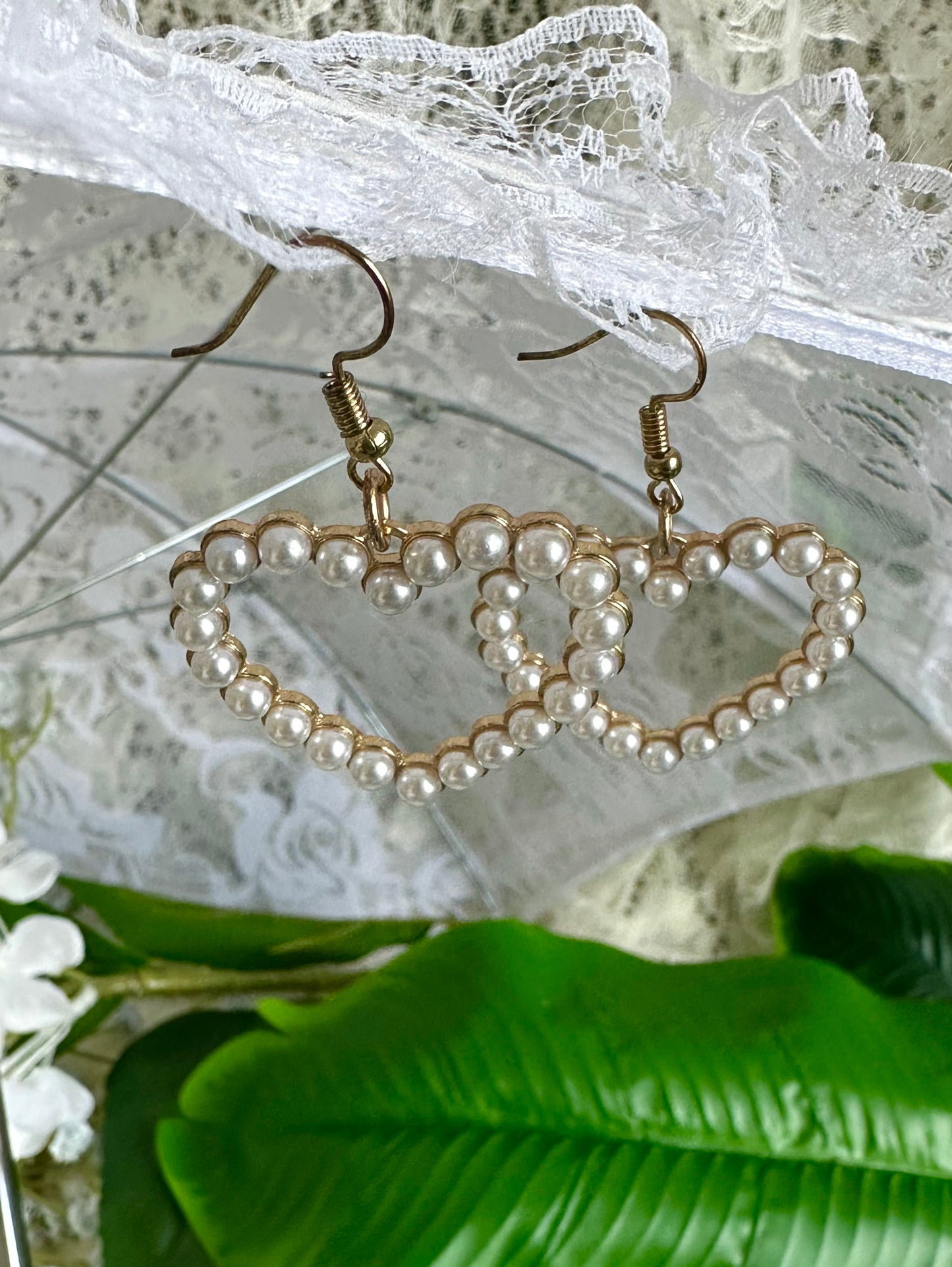Pearl Hearts Earrings