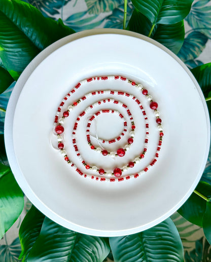 Peppermint Swirl Waist Beads