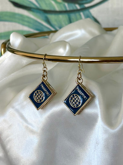 Passport Earrings