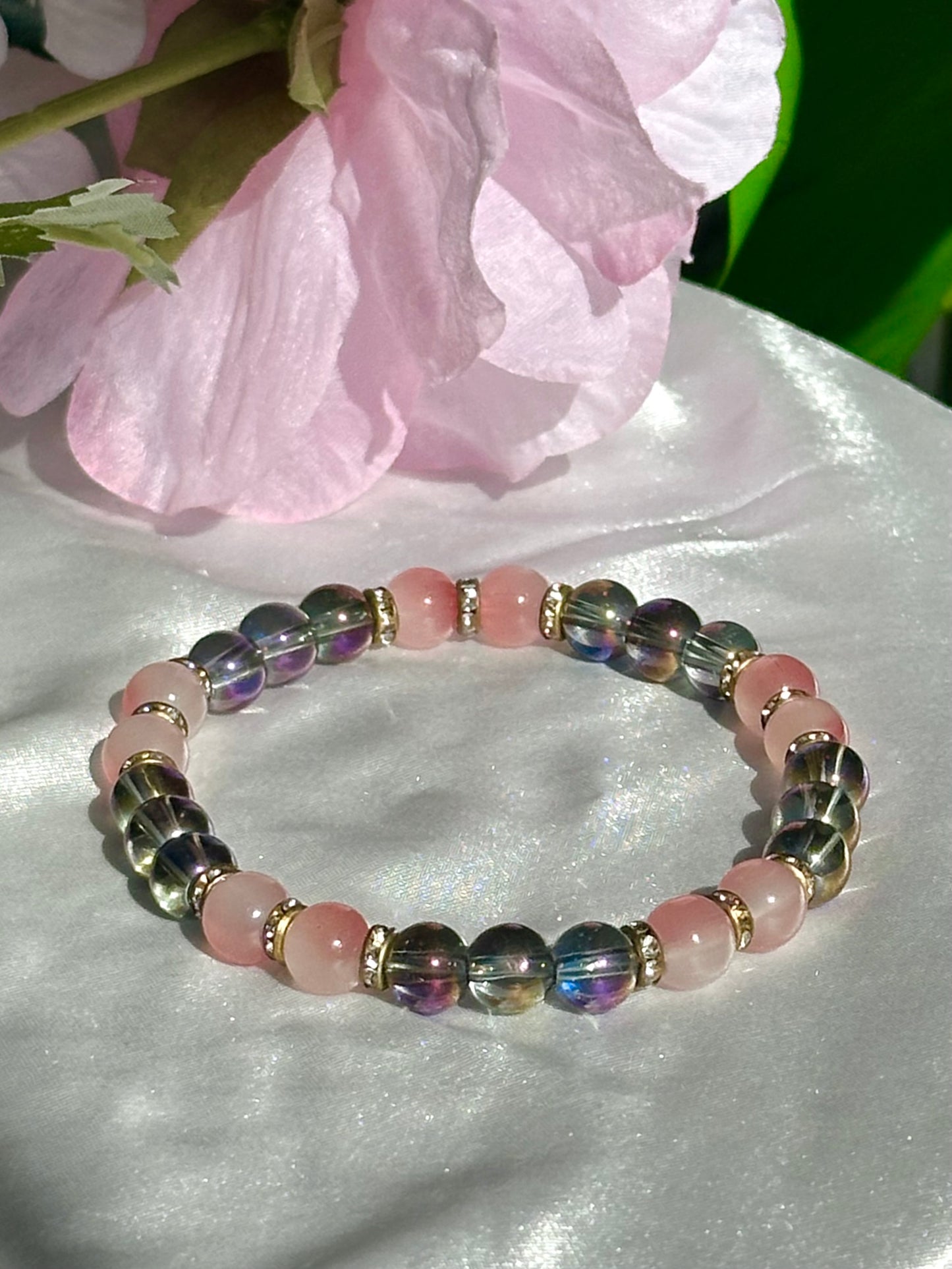 Pink Iridescent Bracelets Collection