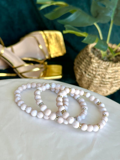 White Marbled Bracelets