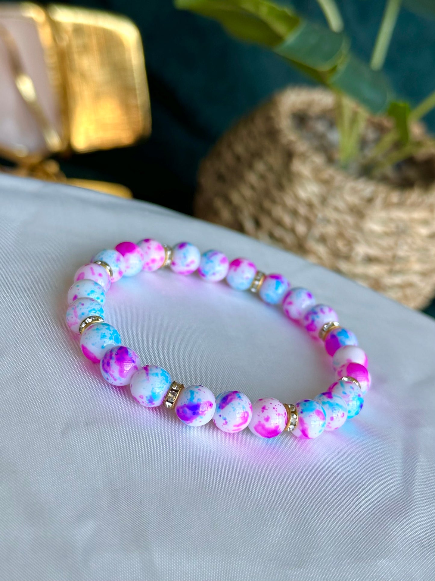 Purple/Blue Marbled Bracelets