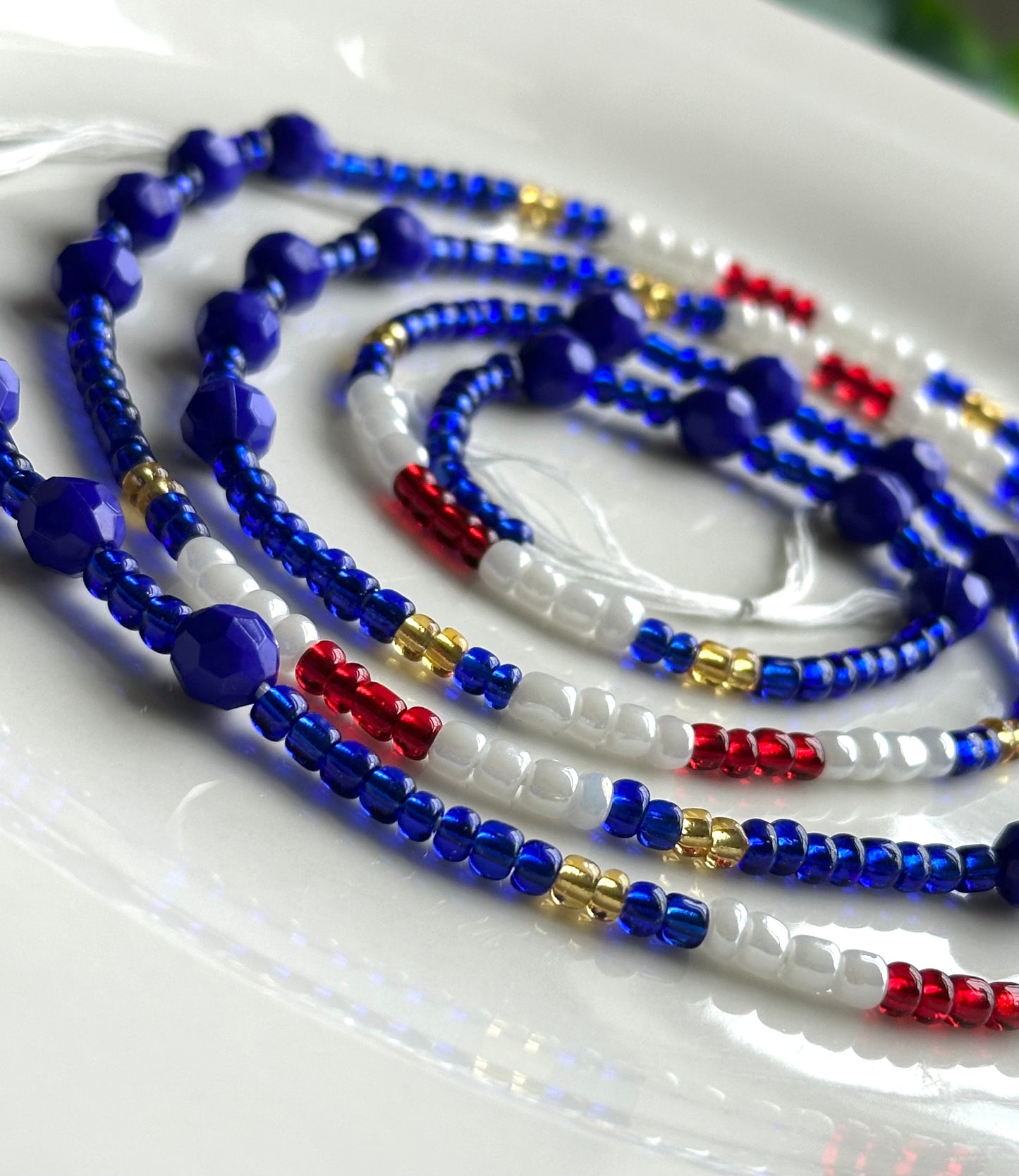 Cape Verdean Flag Waist Beads