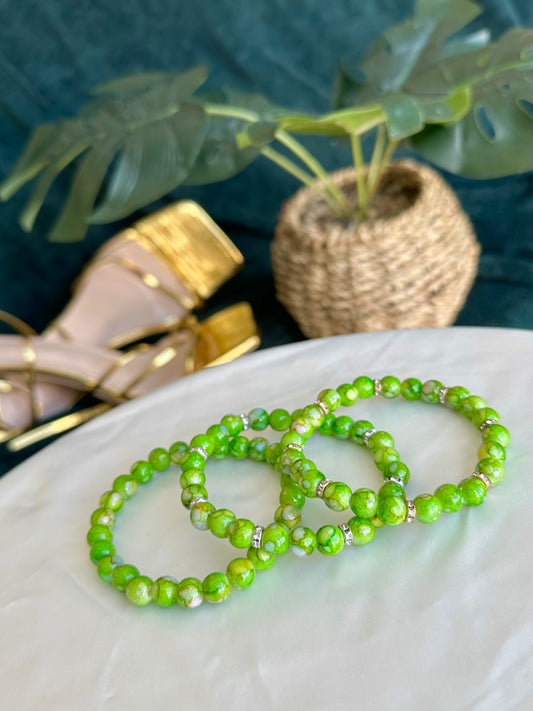 Green Marbled Bracelets