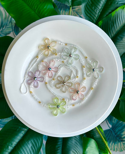 Iridescent Flowers Waist Beads