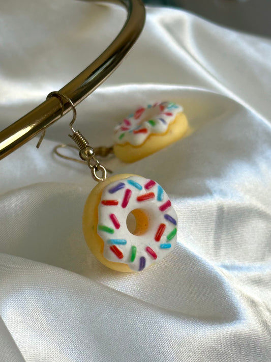 Sprinkled Vanilla Bean Donuts Earrings