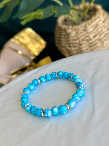 Light Blue Marbled Bracelets