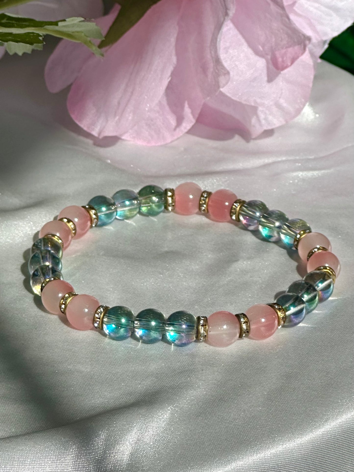 Pink Iridescent Bracelets Collection