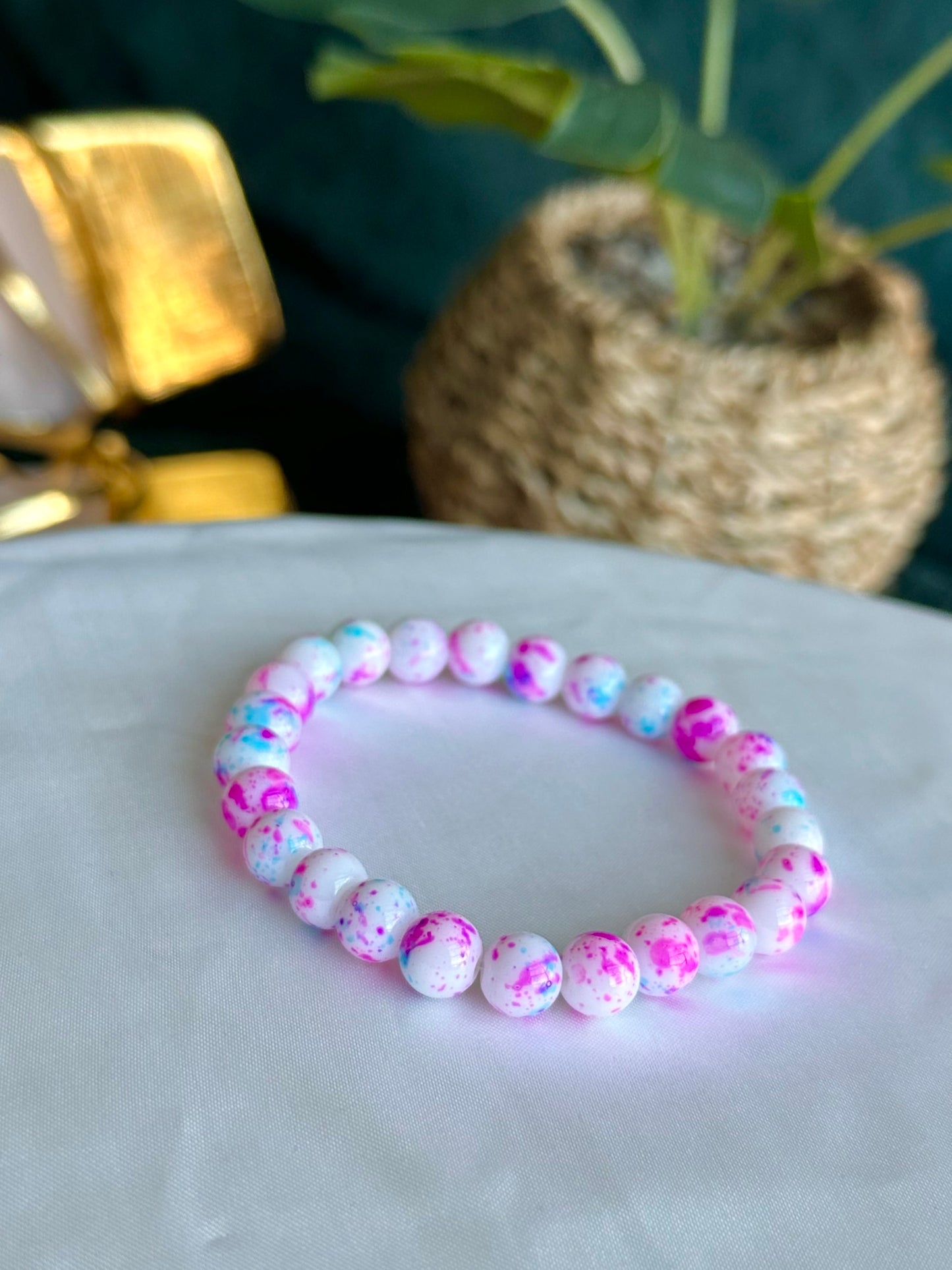 Purple/Blue Marbled Bracelets