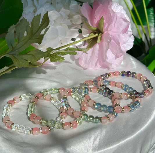 Pink Iridescent Bracelets Collection