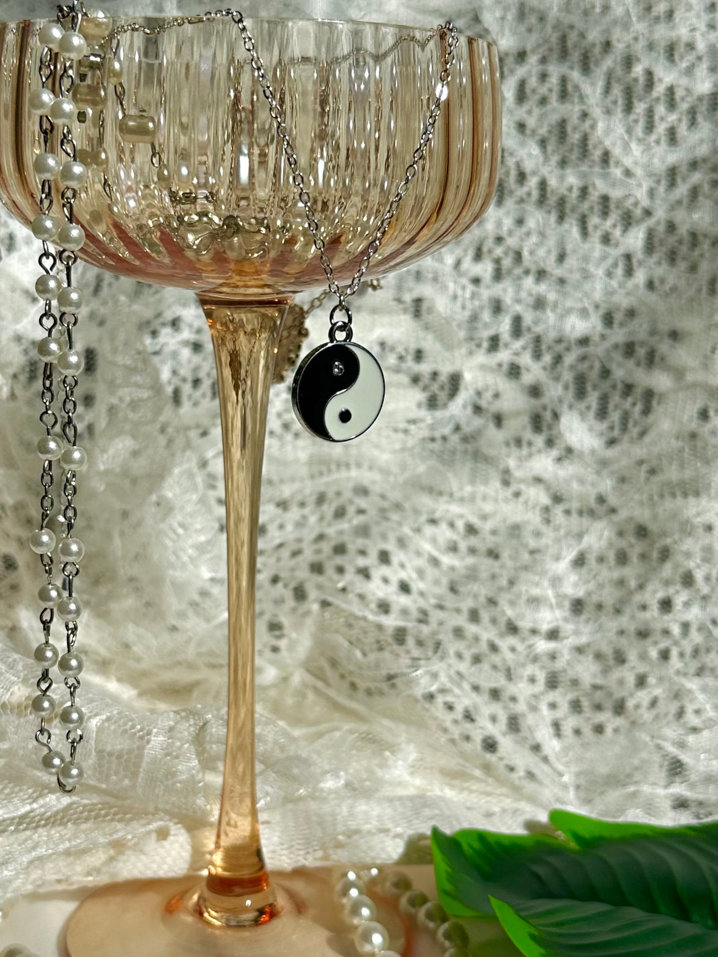 Silver Chain Yin Yang Necklace