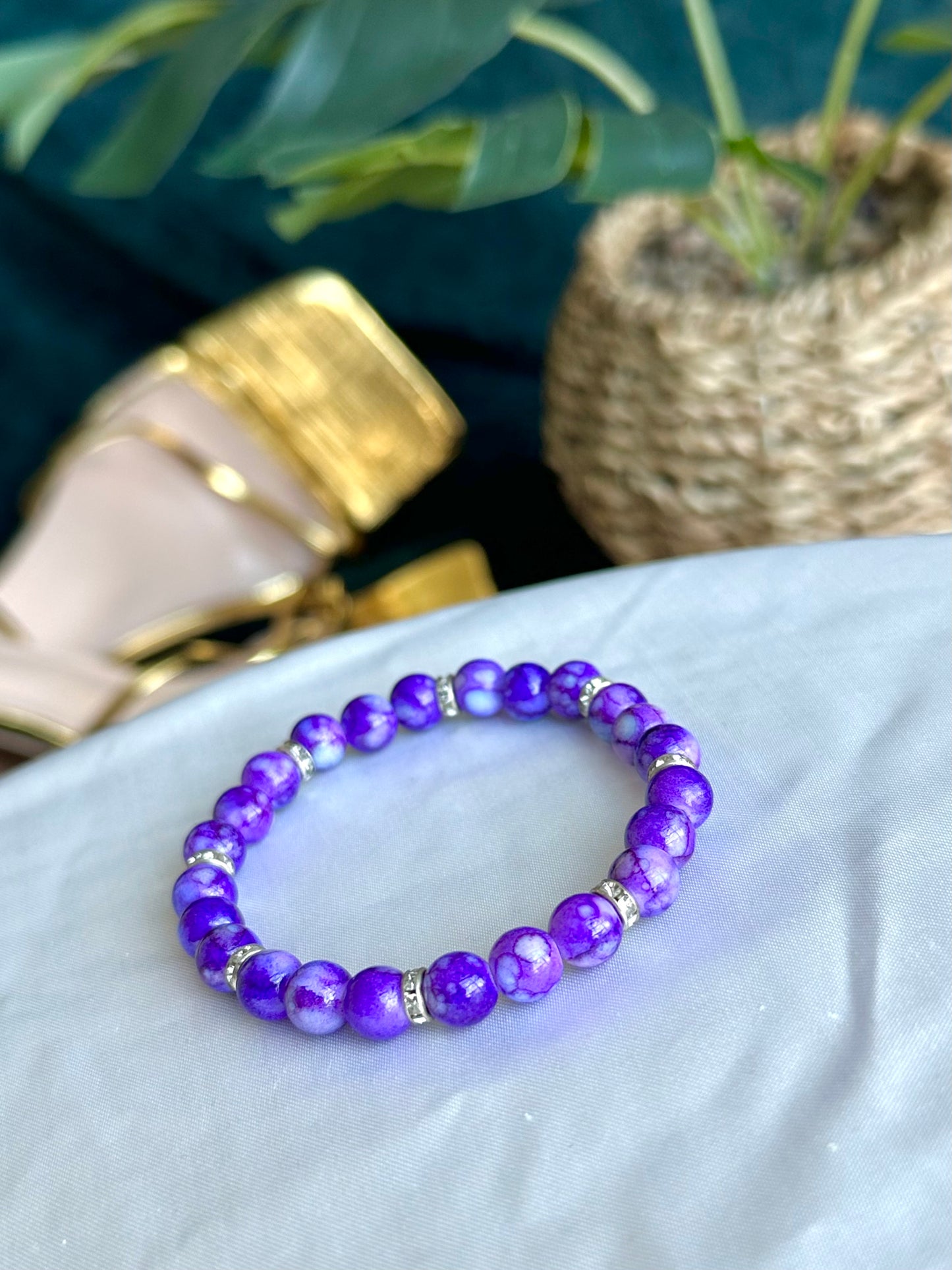 Purple Marbled Bracelets