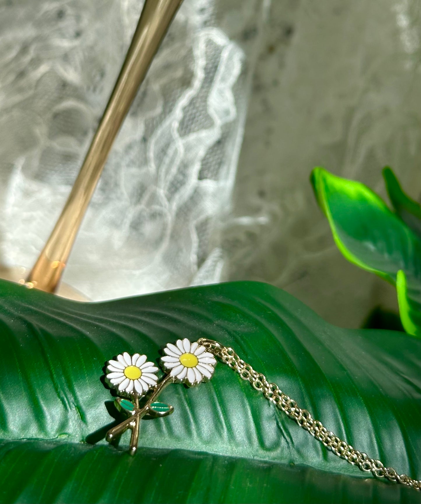 Daisies Necklace & Earrings set