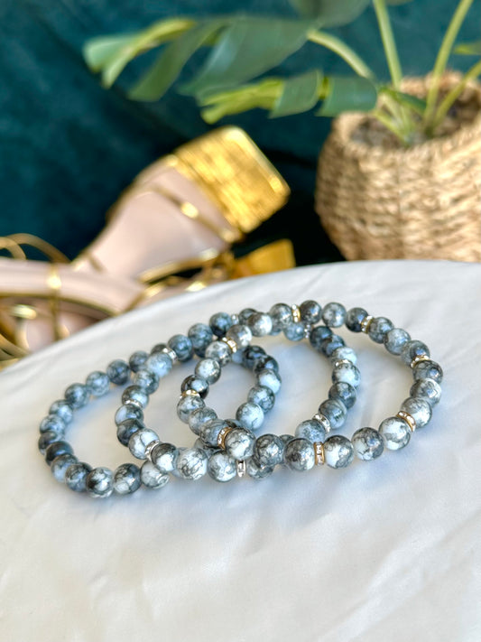 Grey Marbled Bracelets