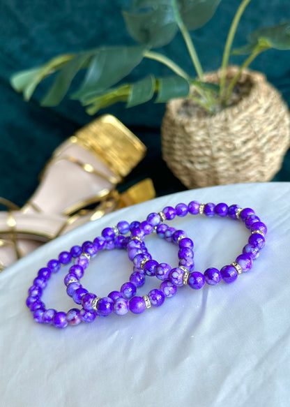 Purple Marbled Bracelets