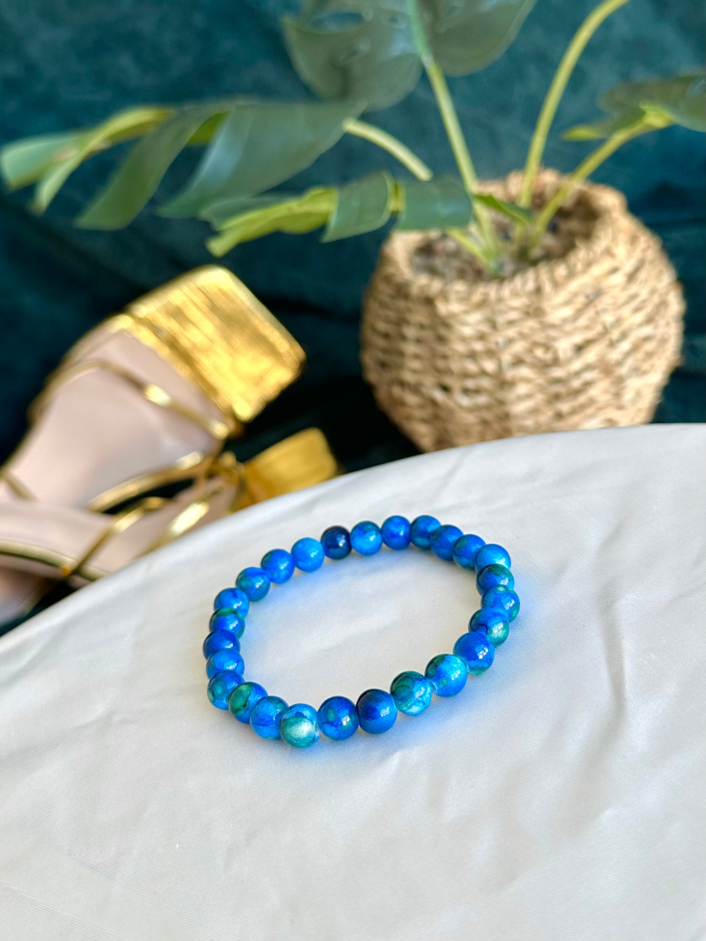 Dark Blue Marbled Bracelets