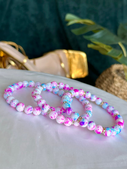 Purple/Blue Marbled Bracelets