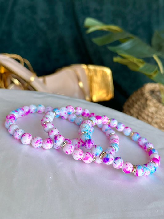 Purple/Blue Marbled Bracelets