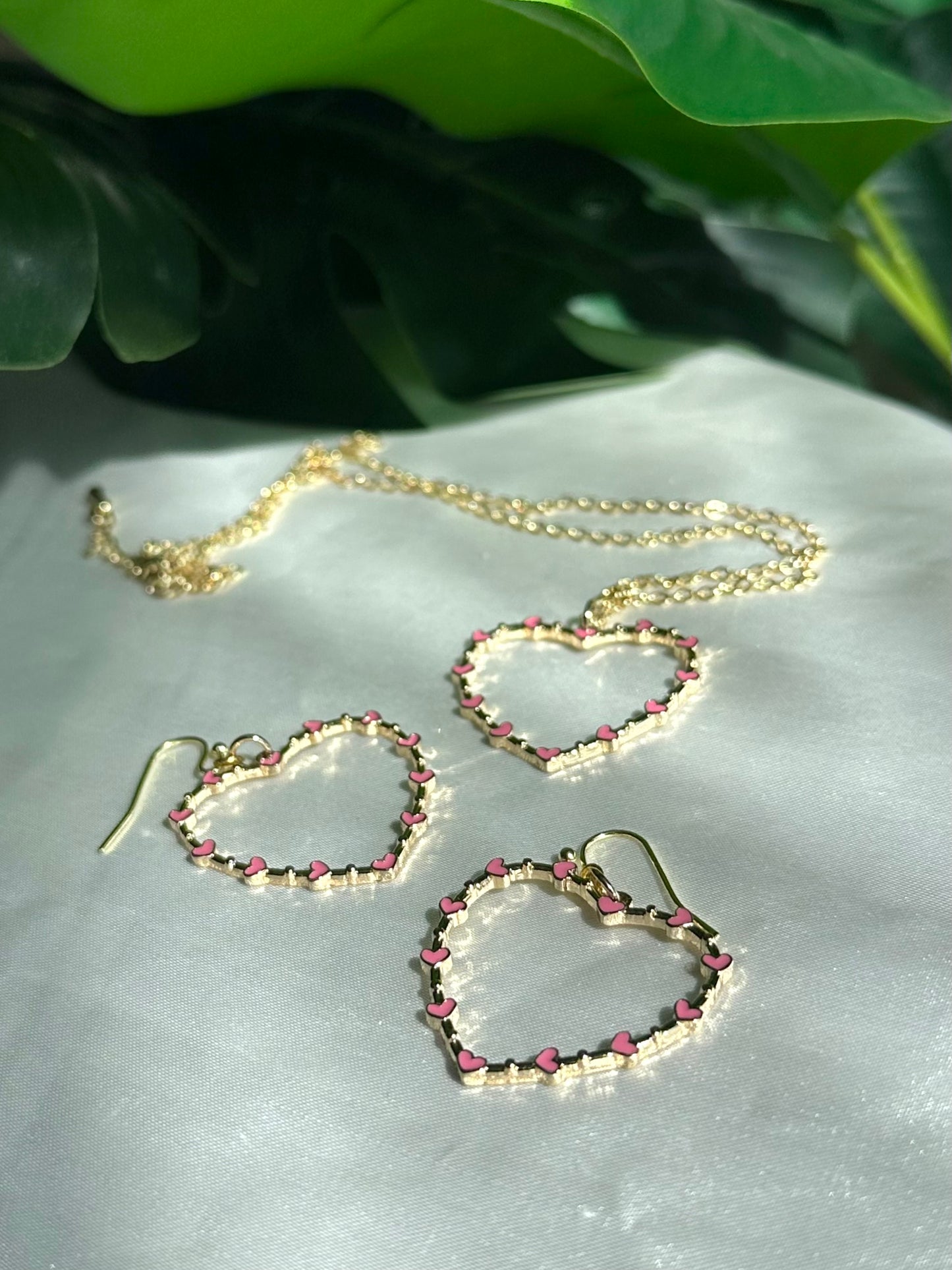 Heart Necklace & Earrings set