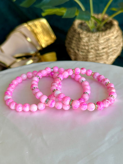 Pink Marbled Bracelets