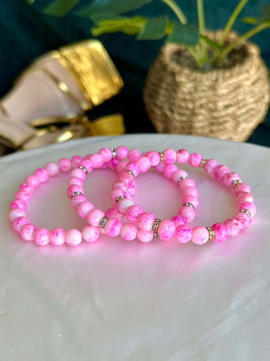 Pink Marbled Bracelets