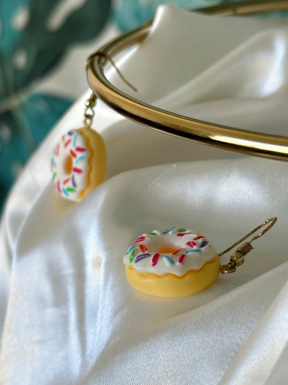 Sprinkled Vanilla Bean Donuts Earrings