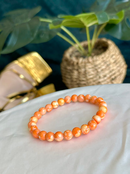 Orange Marbled Bracelets