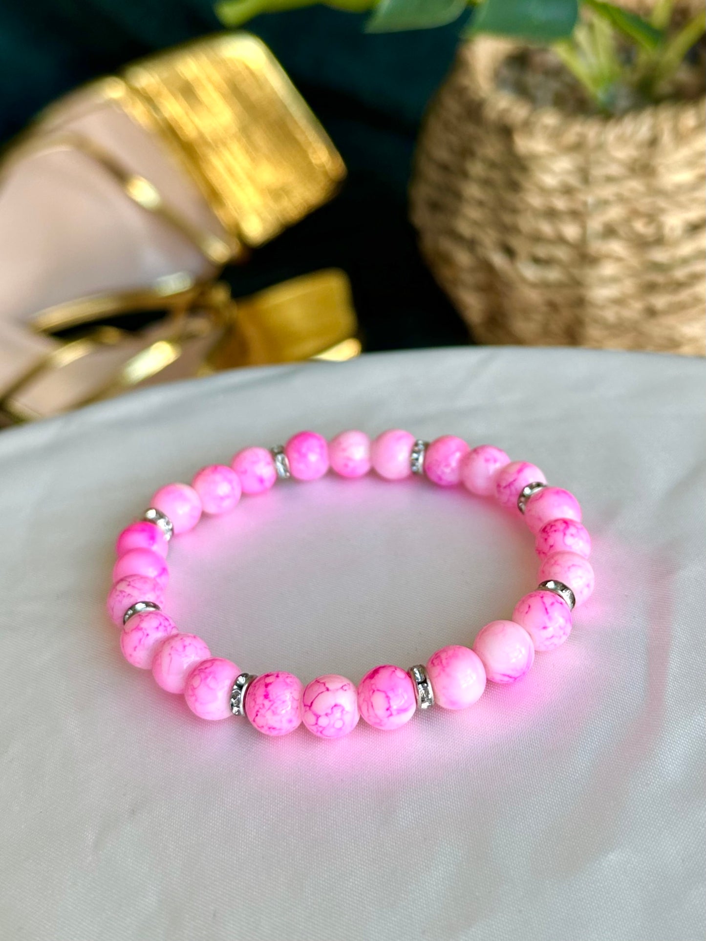 Pink Marbled Bracelets