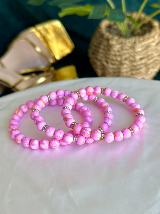 Light Pink Marbled Bracelets