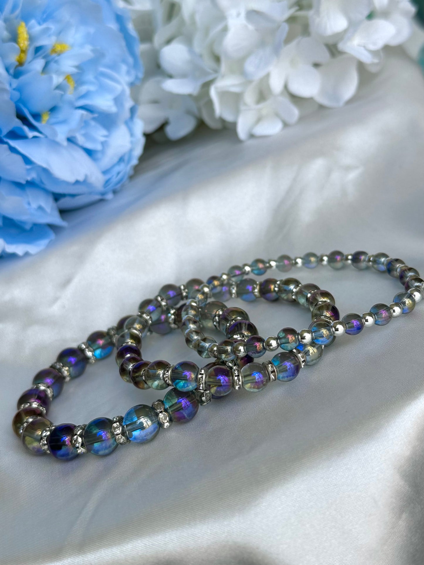 Purple Iridescent Bracelets
