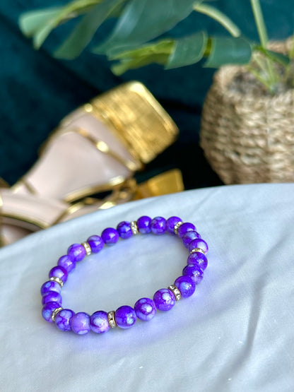 Purple Marbled Bracelets