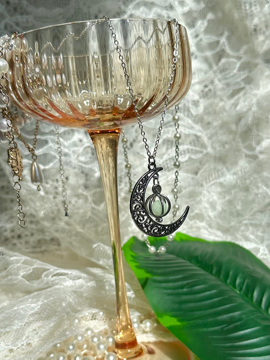 Crescent Moon Necklace (Glow in the dark!)