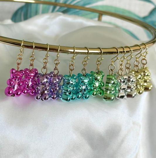 Metallic Gummy Bears Earrings