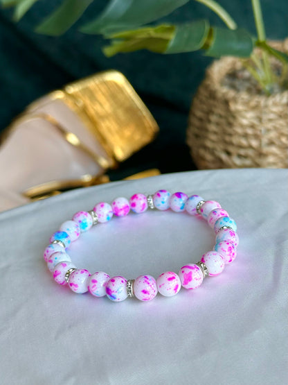 Purple/Blue Marbled Bracelets