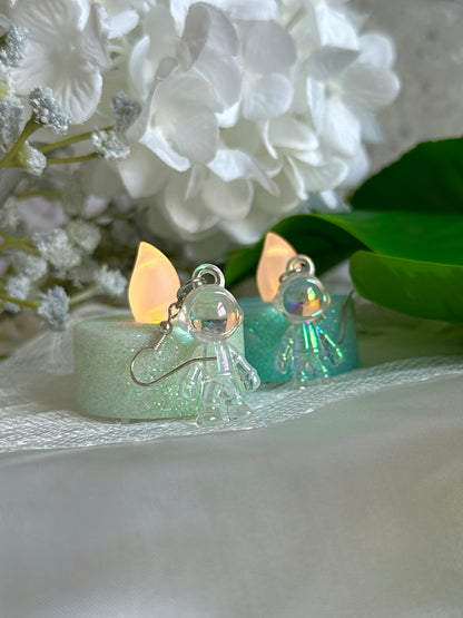 Iridescent Astronauts Earrings