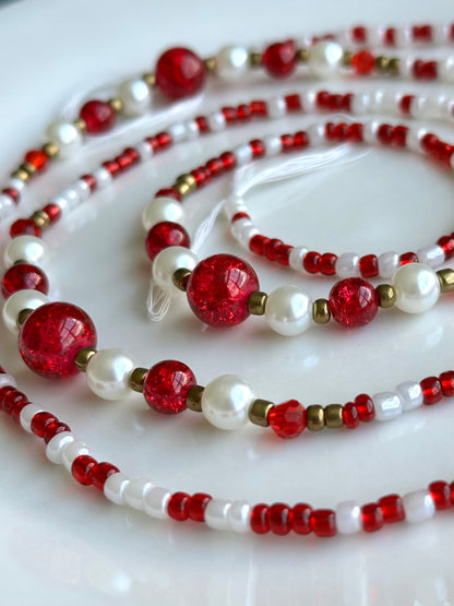 Peppermint Swirl Waist Beads